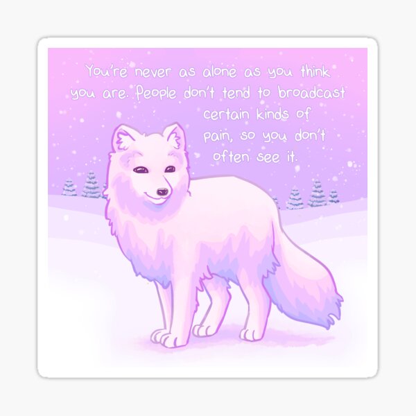 Arctic Fox Stickers Redbubble - white fox tail roblox