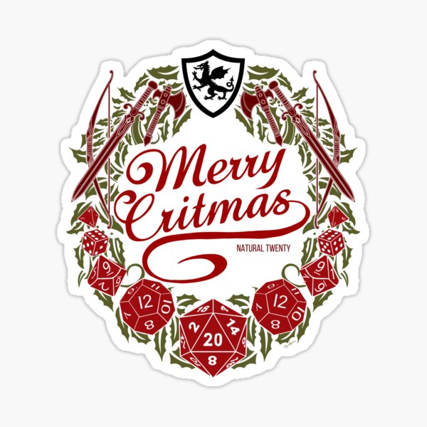 Merry Critmas - Colour Version Sticker