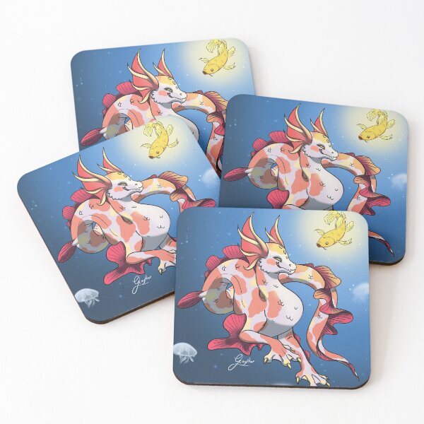 Item preview, Colorful koi sea dragon illustration designed and sold by Glayther.