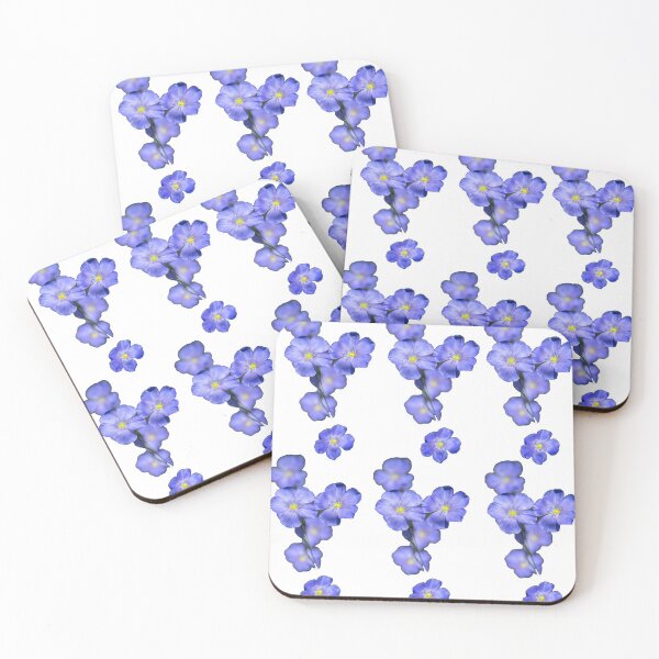 Item preview, Blue flax flower pattern designed and sold by mycloudzdesign.