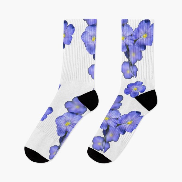 Item preview, Blue flax flower pattern designed and sold by mycloudzdesign.
