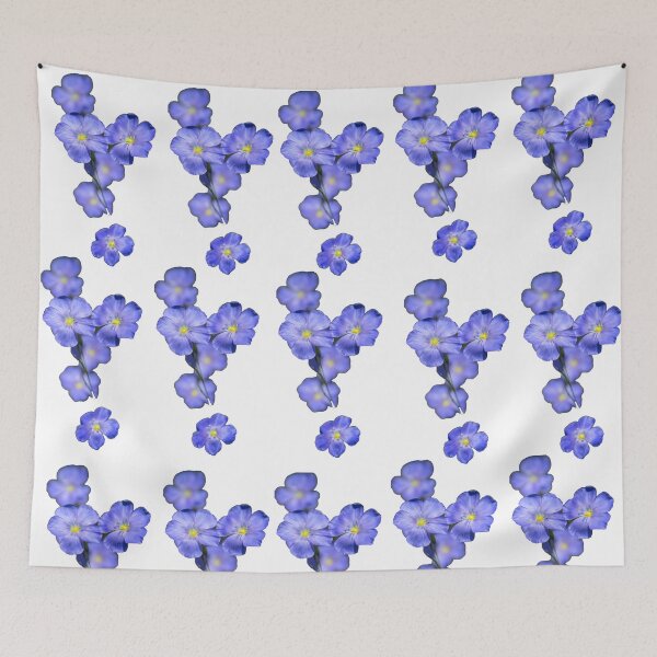 Item preview, Blue flax flower pattern designed and sold by mycloudzdesign.