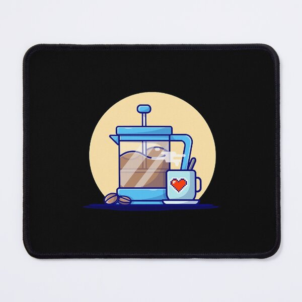 Item preview, Hot Coffee With Teapot And Bean Cartoon Vector Icon Illustration designed and sold by iferbarbara2000.