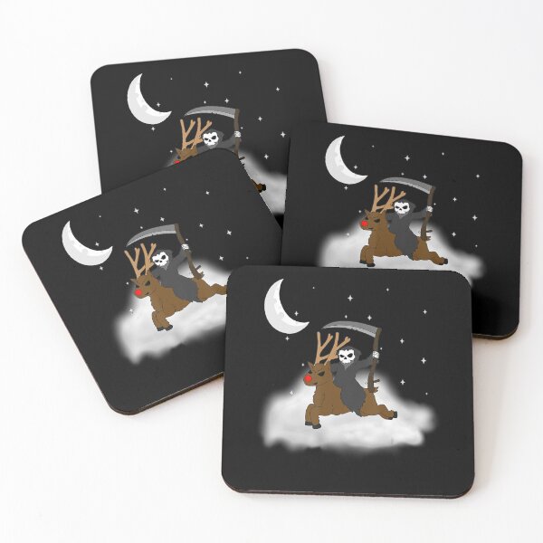 Item preview, Reindeer Grim Reaper Night Sky Stars Moon Stargazing designed and sold by GesineMartin.