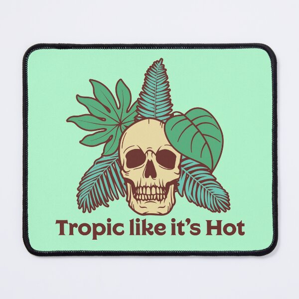 Item preview, Skull head , tropical leaves designed and sold by Dynamitebucket.
