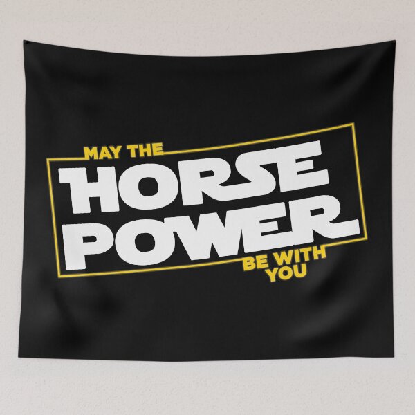 Item preview, May the Horse Power be with you - Cool Motorcycle Or Funny Helmet Stickers And Bikers Gifts Sticker designed and sold by LostTraveller.