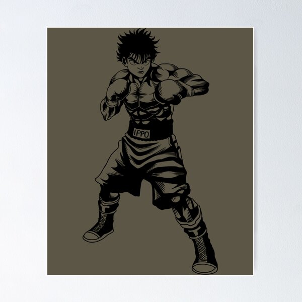 Buy Ippo Makunouchi Wall Art Print Black Anime Poster Online in India 