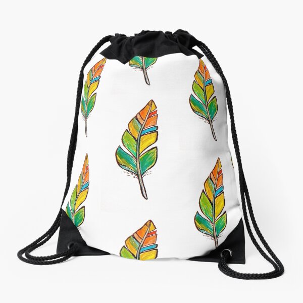 Feather Friend Drawstring Bag