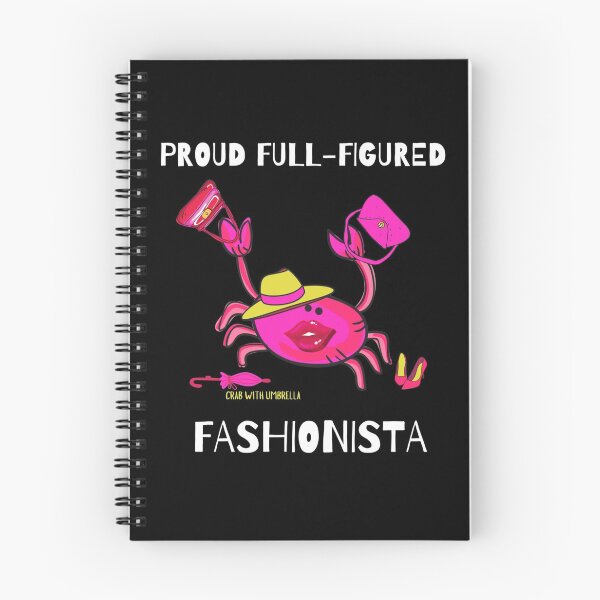 Item preview,  CUTE CARTOON FUCHSIA RED PINK“PROUD FULL-FIGURED FASHIONISTA” CRAB WITH UMBRELLA designed and sold by EllieMonroe.