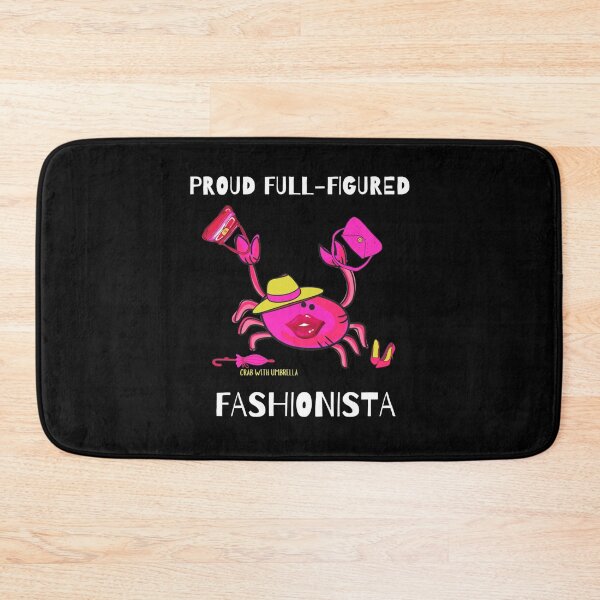 Item preview,  CUTE CARTOON FUCHSIA RED PINK“PROUD FULL-FIGURED FASHIONISTA” CRAB WITH UMBRELLA designed and sold by EllieMonroe.