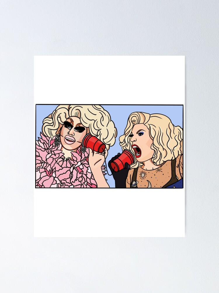 "Trixie and Katya Drawing " Poster for Sale by keeryzartz | Redbubble