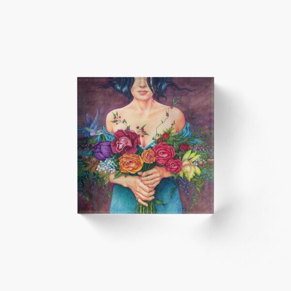 Flower Kisser Acrylic Block