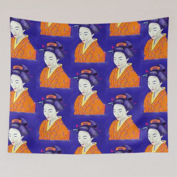 Item preview, Japanese Geisha - Orange Kimino designed and sold by Anne-Maree Hunter.