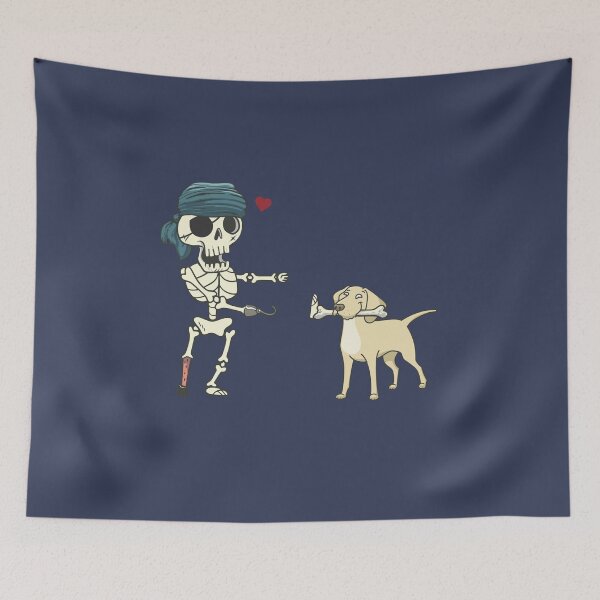 Item preview, Skeleton Pirate With A Dog designed and sold by artado.