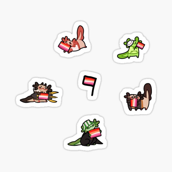 Dream smp drapeau lesbien axolotls Sticker