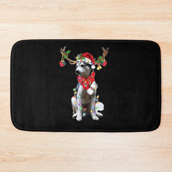 Item preview, Alaskan Klee Kai Gorgeous Reindeer Christmas Lights Tree Dog Scarf Xmas Santa Claus designed and sold by louloapadilla.