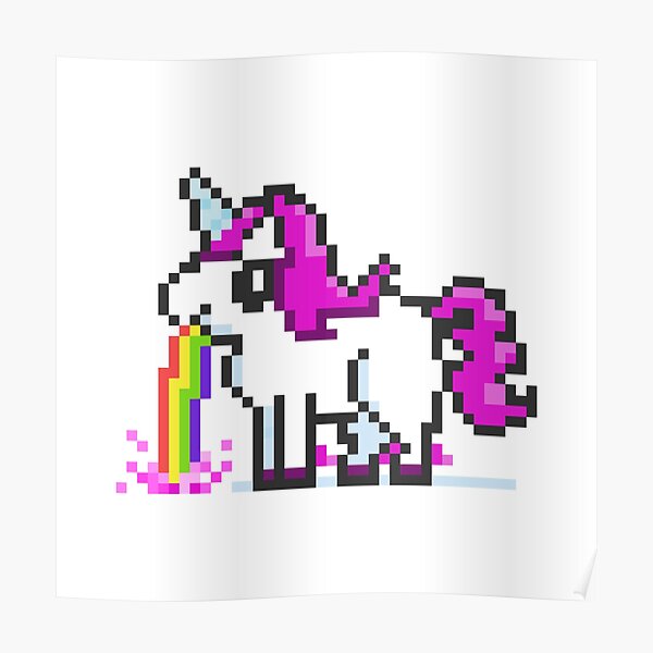 Pixelated Rainbow Unicorn