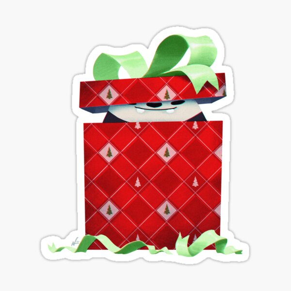 Present Panda Sticker