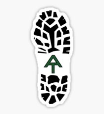 Pegatina Appalachian Trail Boot Print- Verde