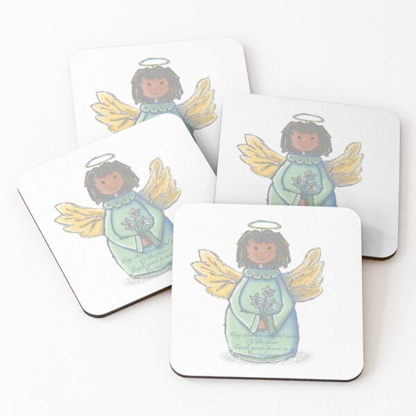 Item preview, African Angel, cartoon with quote, May this wonderful time of the year touch your heart in a special way designed and sold by DebbieJoyArt.