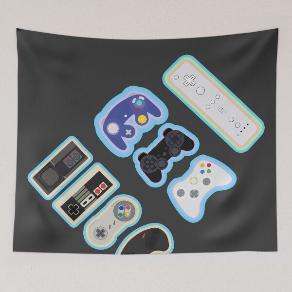 Item preview, Colorful Vintage Game Controllers designed and sold by BRU Design.