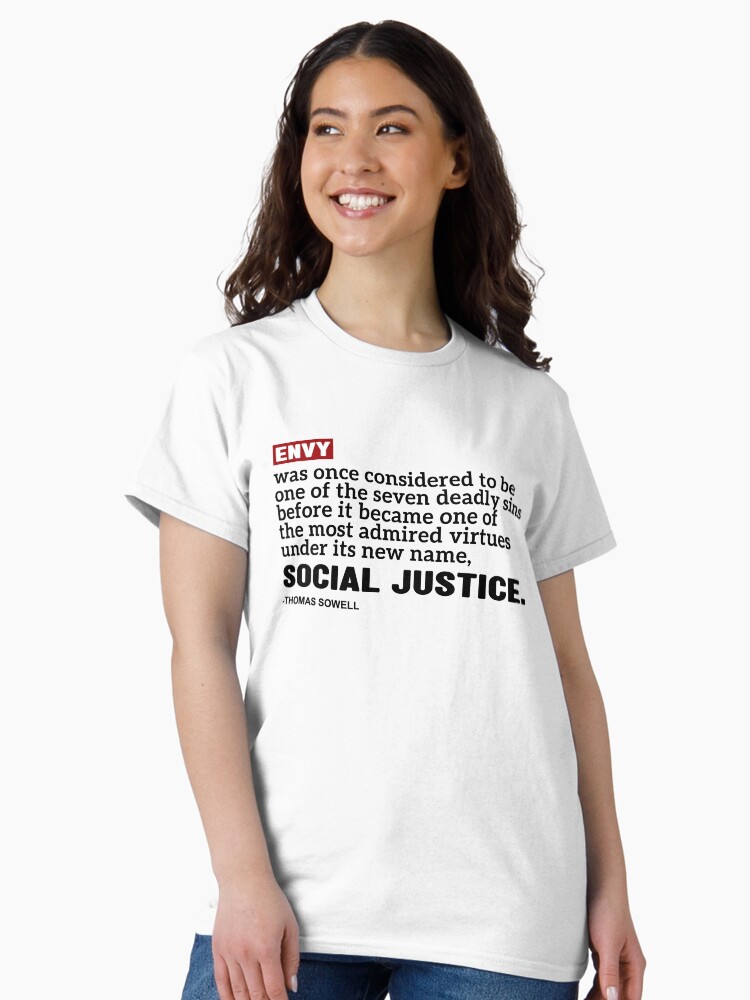 Thumbnail 2 of 7, Classic T-Shirt, Thomas Sowell, Thomas Sowell quote designed and sold by Kavindo.