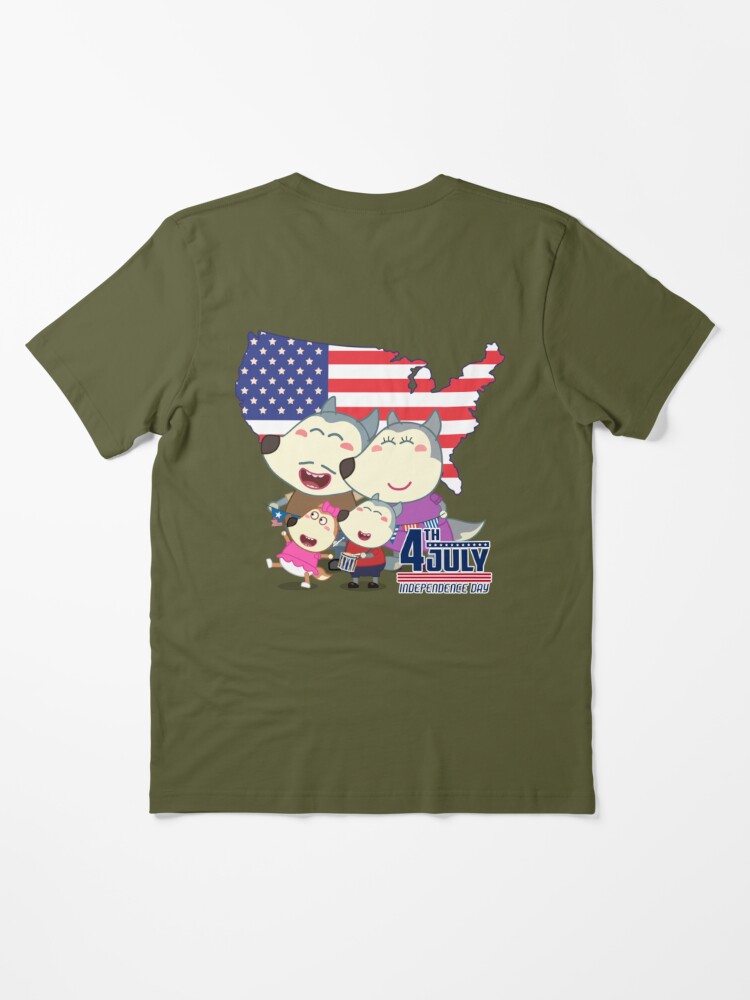 Wolfoo Family Independence Day T-Shirt - Big Vero