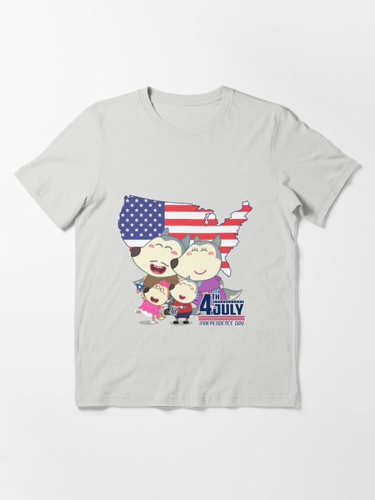 Wolfoo Family Independence Day T-Shirt - Big Vero