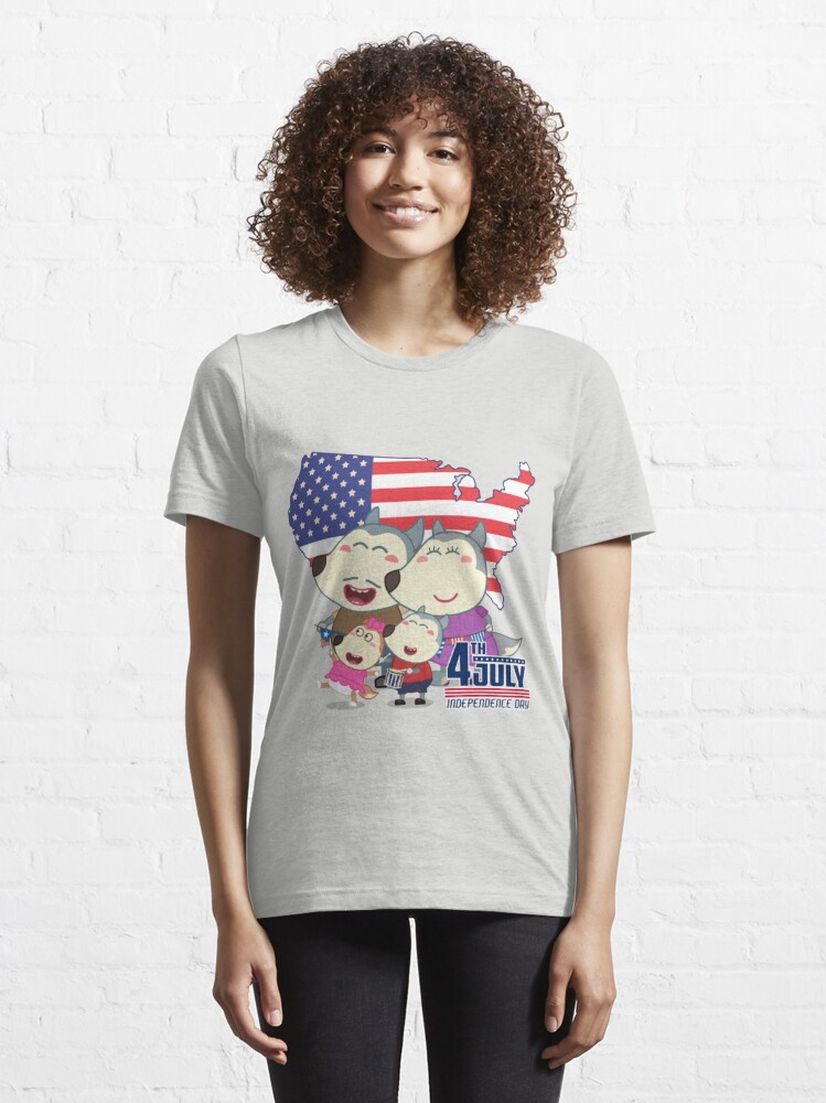 Wolfoo Family Independence Day T-Shirt - Big Vero