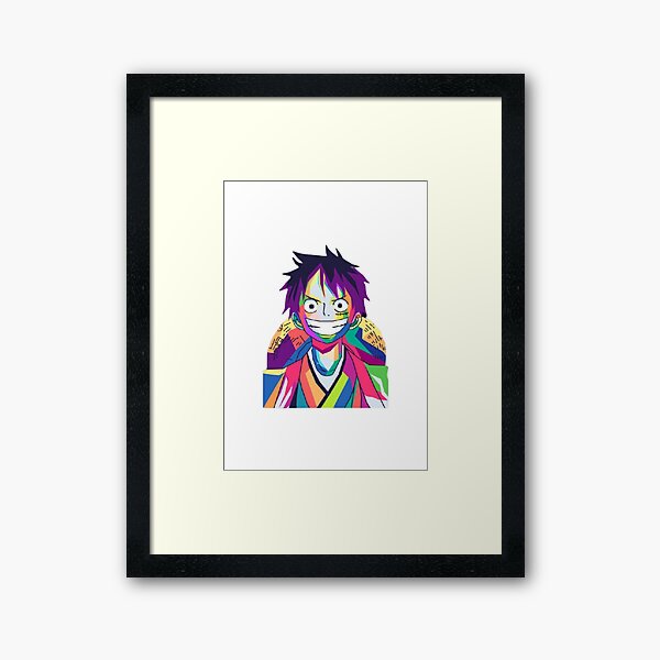 One Piece Manga Collage Framed Art Print By Animecollages Redbubble