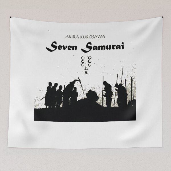 Item preview, Black and white Seven Samura Film Poster designed and sold by JewellJess1020.