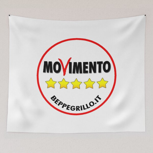 Item preview, Logotipo de Five Star Movement (M5S) designed and sold by Nikki SpaceStuffPlus.