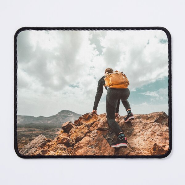 Item preview, Hiker With Backpack On Top Mountain View Landscape designed and sold by JTS STORE.