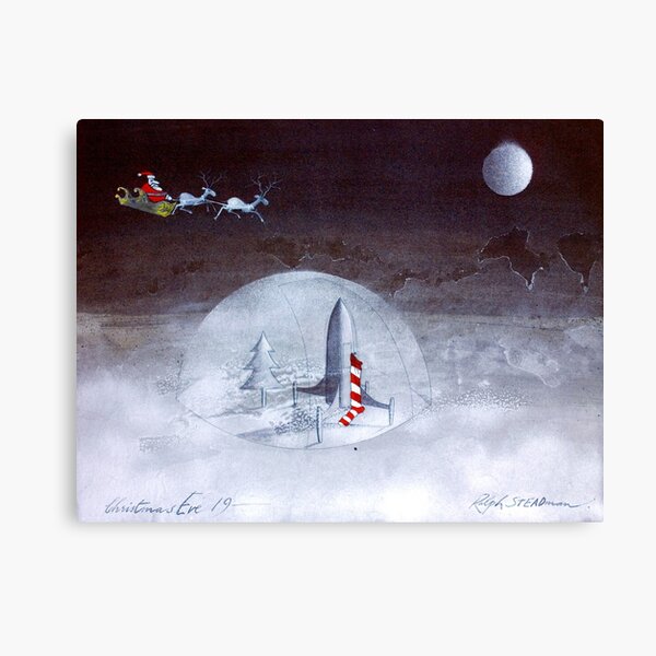 Santa's Moon Delivery Canvas Print