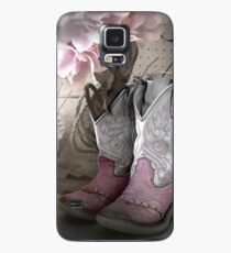 Rosa Cowgirl Stiefel Hülle & Klebefolie für Samsung Galaxy