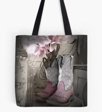 Pink Cowgirl Boots Tote Bag