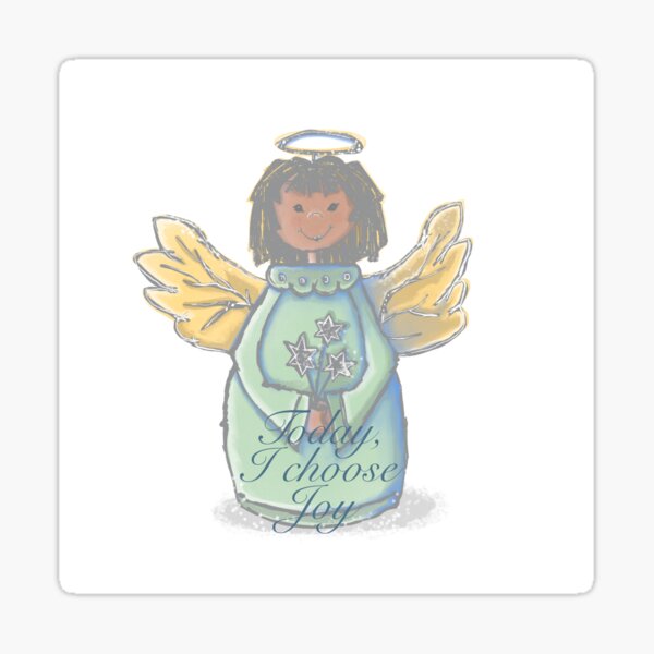 Item preview, African Angel, cartoon with quote, Today I choose Joy designed and sold by DebbieJoyArt.