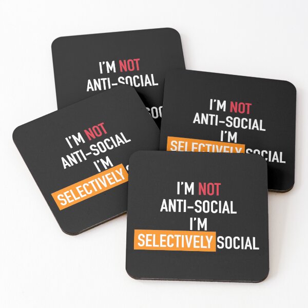 Item preview, Im not anti-social Im selectively social designed and sold by aniicreates.
