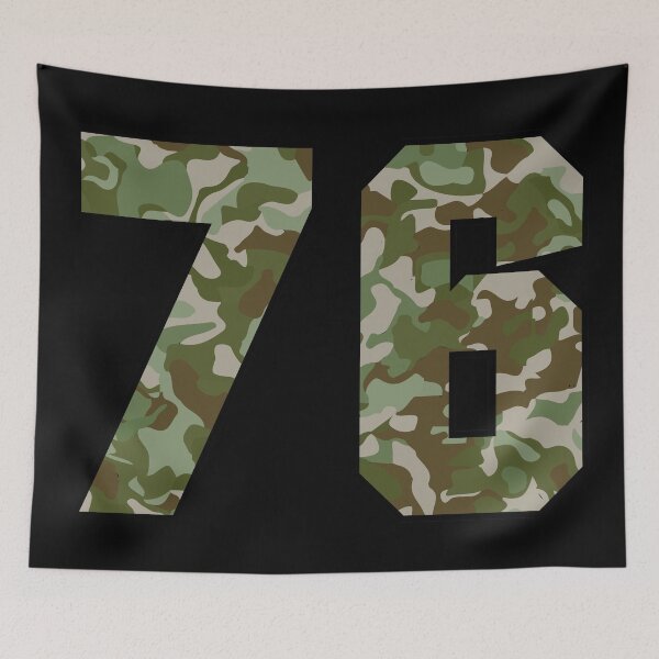 Item preview, Army Camo Number Seventy-six Veteran Lucky Number 76 designed and sold by Urosek.