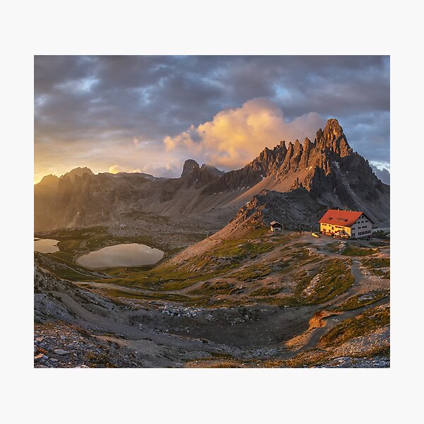 Item preview, Landcsape View Mountain With Gold Sky Sunset designed and sold by JTS STORE.