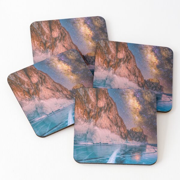 Item preview, Landscape Mountain WIth Natural Breaking Ice With Milky Way Sky designed and sold by JTS STORE.
