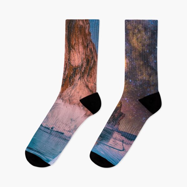 Item preview, Landscape Mountain WIth Natural Breaking Ice With Milky Way Sky designed and sold by JTS STORE.