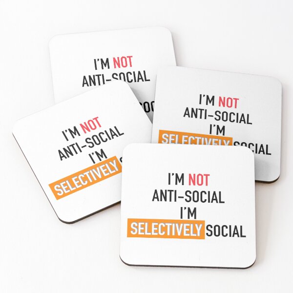 Item preview, Im not anti-social Im selectively social designed and sold by aniicreates.