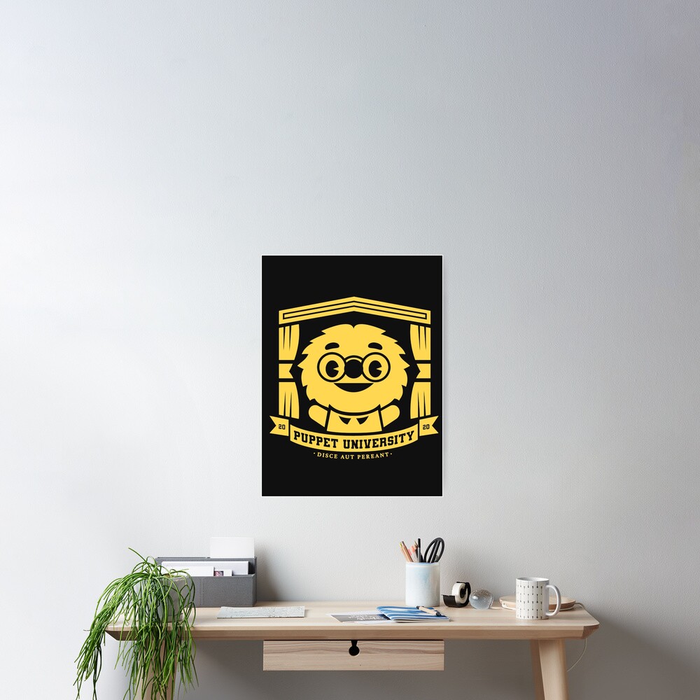 "Puppet History Merch Puppet University 1" Poster for Sale by awosa
