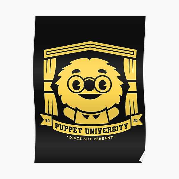 "Puppet History Merch Puppet University 1" Poster for Sale by awosa