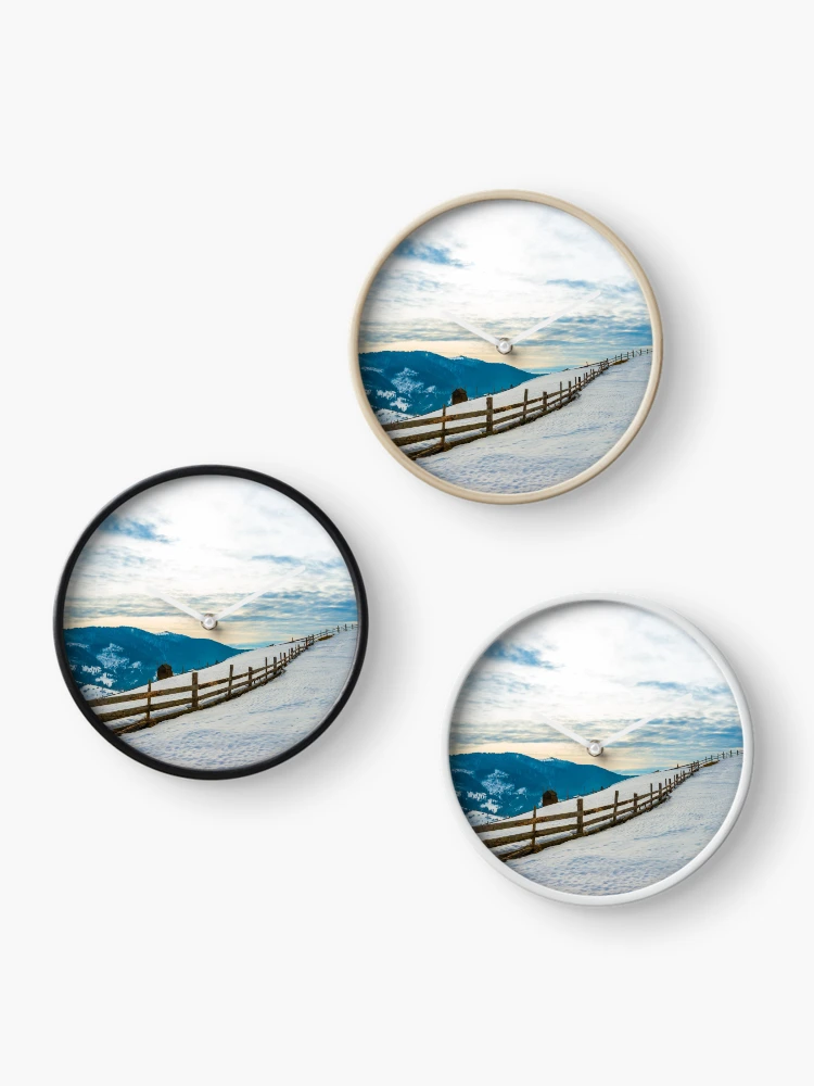 Thumbnail 3 of 4, Clock, Beautiful Panorama Mountain Ranges designed and sold by JTS STORE.
