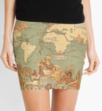 Map Of The British Empire 1886 Mini Skirt