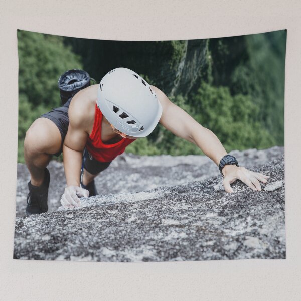 Item preview, Man Rock Climber Climbing Cliff designed and sold by JTS STORE.