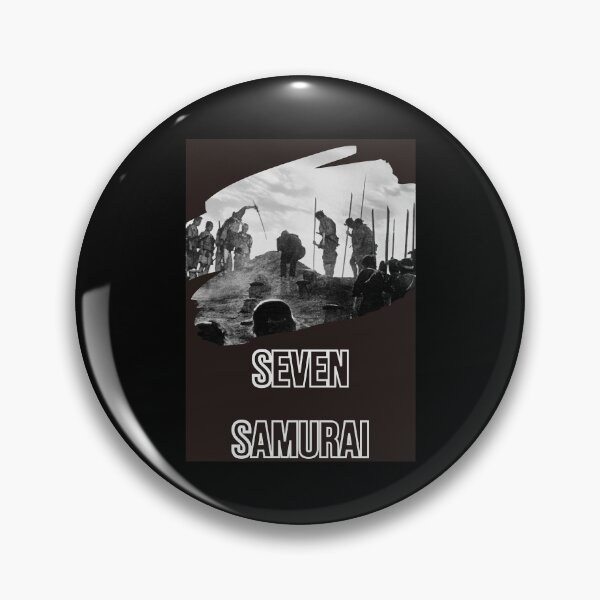 Item preview, Poster brown Seven Smurai film by assistant director Akira  designed and sold by JewellJess1020.