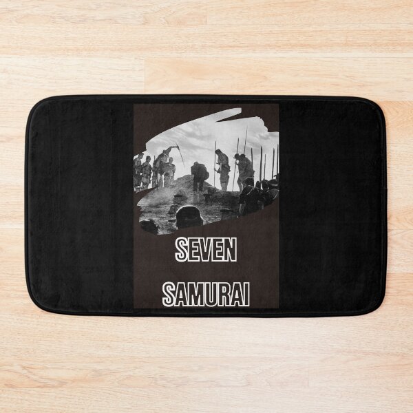 Item preview, Poster brown Seven Smurai film by assistant director Akira  designed and sold by JewellJess1020.